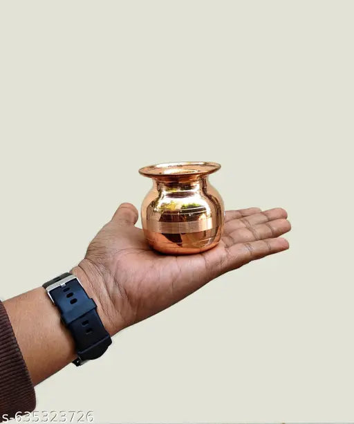 SHINDE EXPORTS copper lota for puja small size 2.5 inches tamba kalash 250ml