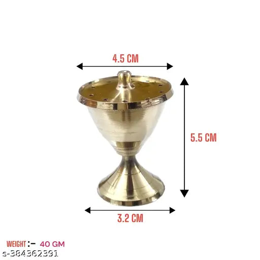 Divine Bazaar Yellow Brass Agarbatti Stand l  Incense Stick Holder l Agarbatti Stand l Brass  Agarbatti Stand l Incense Holder l Incense Stick Stand  Pooja Samagri l Puja Ke Bartan l Puja Accessories l Pooja Agarbatti Stand