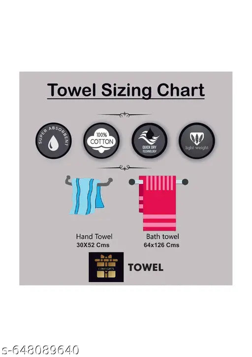 2 Piece Towel Set Brown | 1 Bath Towels & 1 Hand Towels 100% Cotton | 370 GSM | Soft, Absorbent, Lightweight Towels with Computerized Embroidery