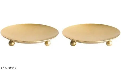 Tealight Candle Holder/Plate Candle Holder LED & Waxx Candles, Pedestal Candle Stand for Tables, Wedding .( pack of 1)