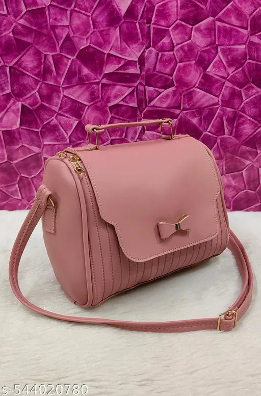 Attractive trendy women Coral PU sling bags/Premium PU leather sling bags for women/Full handwork bag/party wear and wedding bag for women