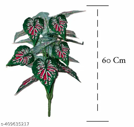 Sunever 18 Leafs Red Edema Plant Tree for Home Decors Items (60cm)