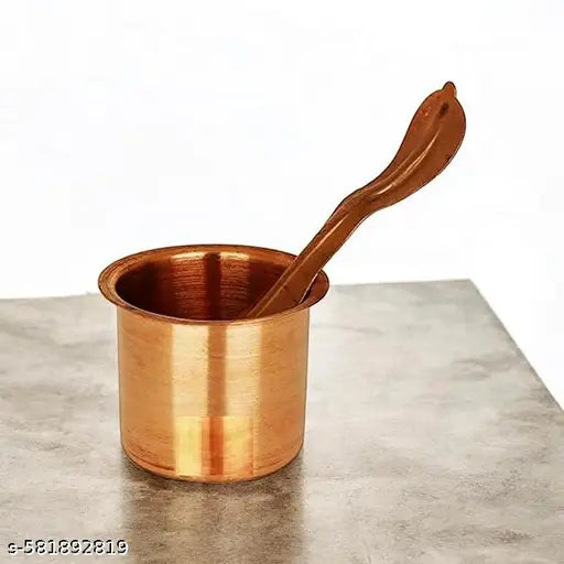 Copper Panchpatra Set with Achamani