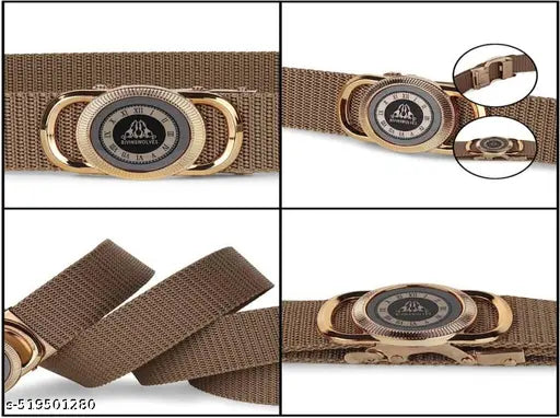 Men Casual, Formal, Party Black Nylon Belt