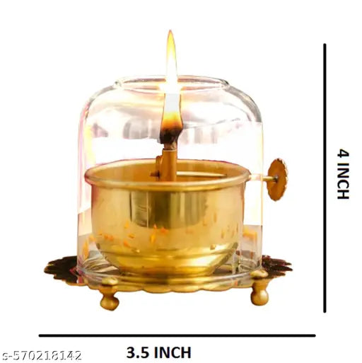 Brass akhand diya for puja | Handcrafted traditional brass oil lamp | Festival & ritual brass diya | Home &temple décor oil lamp | Durable brass puja lamp |