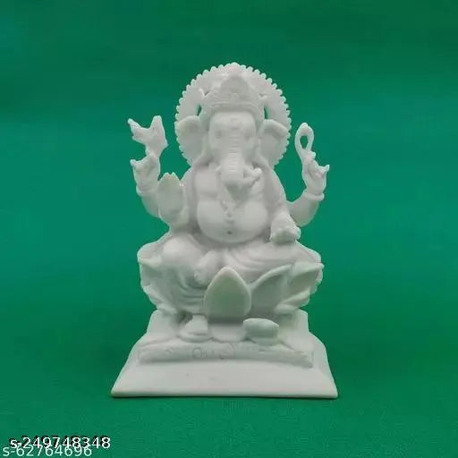 Laxmi Ganesha Idol Marble Murti For Puja Home Diwali Decoration Gifts Hindu Goddess Lakshmi Ganesh Idol Showpiece Statue for Home Pooja Room Temple Mandir Office