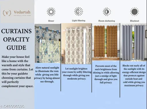 Polyeter Eyelet Grommet Curtains for Windows and Doors, Pack of 2pcs