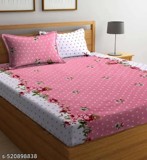 Shiv_enterprises special Cotton Double bedsheet set with 2 Matching pillow Covers