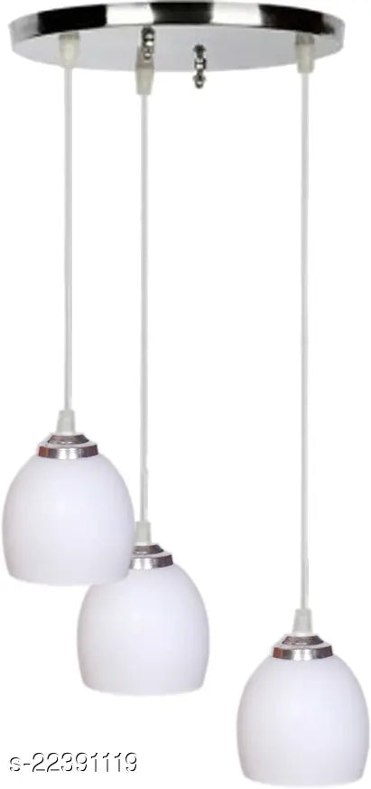 Afast Pandent Three Hanging Ceiling Lamp Combo With Two Matching Wall Lamp Of Colorful & Decorative Glass Shade