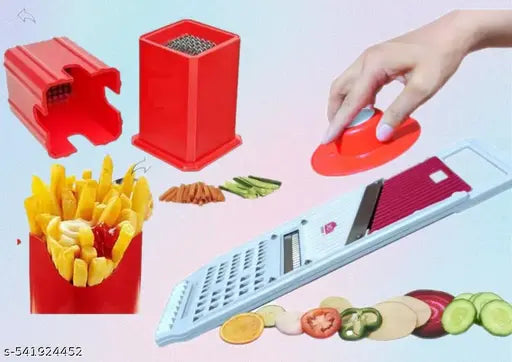 Combo of Slicer chipser and finger chips trendy kichen item