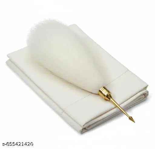 Puja Chamor with Brass Handle (1 Pcs)