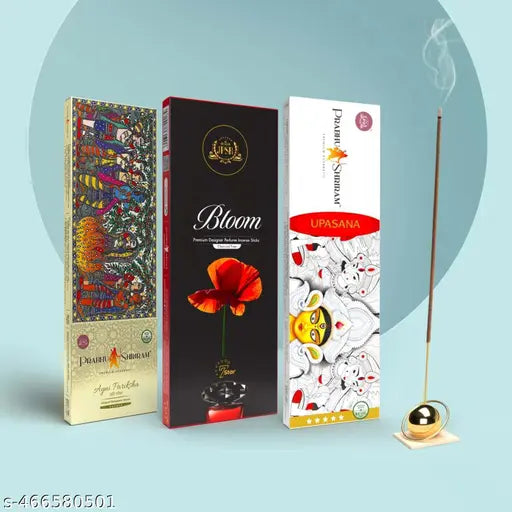 Agni Pariksha-Bloom-Upasana Incense Agarbatti|168 Sticks|Pack-3 Phool Fragrances