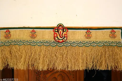 Handmade Vetiver Door Toran for Main Door & Pooja Room