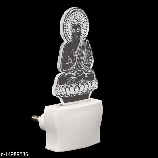3D Illusion Effect Budha Bagwan Multi Colour LED Night Lamp