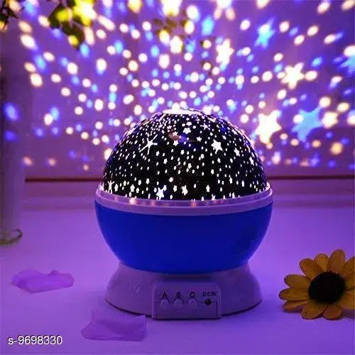 Star Lights Master For Decoration Rotating 360 Degree Moon Night Light Lamp Projector with Multi Colors and USB Cable, Lamp for Kids Room, Night Bulb, Cople Bedroom, Diwali décor, Home decor (Multi Color)