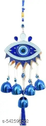 Macrail Money Vastu Fengshui Stone Gift Product Collection Evil Eye Wind Chimes for Balcony Hanging for Home Entrance Door Decoration House Warming Gifts for New Home, Big Size / Unique Item / Home Decor / Office Decor / Big Eye ( Pack Of 1 Piece )