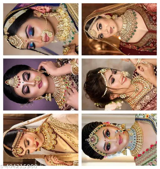 ThePosterMart beauty parlour Bridal Mackup Wall Poster|| Set of 6 ||Poster for Shop (12X18)Inch