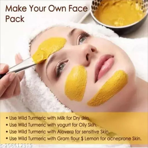Wild Turmeric Powder 100gm 100% Natural And Pure Haldi Powder | Kasturi Manjal | Amba Haldi | Jangli Haldi | Best For Face And Skin.