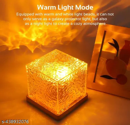 Ocean Wave Projector Light – Romantic LED Night Light with 3D Water Wave Effect, USB Powered Night Projector Bed Light Lamp (Multicolor)