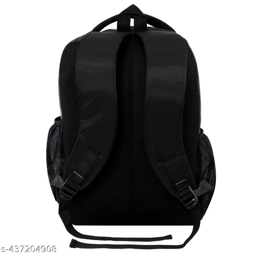 Zerus Trendy School Bag Black 15.6 Inchs Premium Faux Leather Backpack For Office & College Laptop Backpack For Women Daily Use Backpack