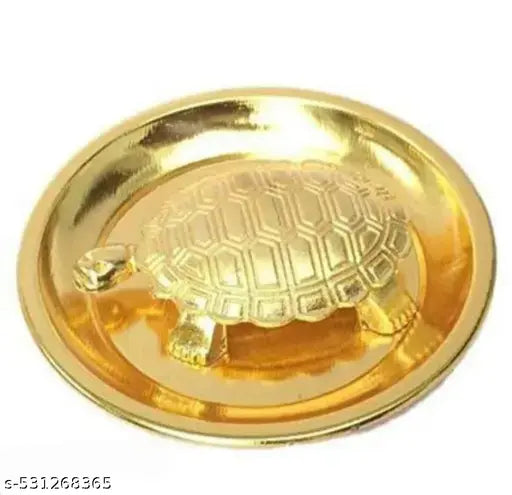 tortoise plate and charan paduka kachhua yantra brass