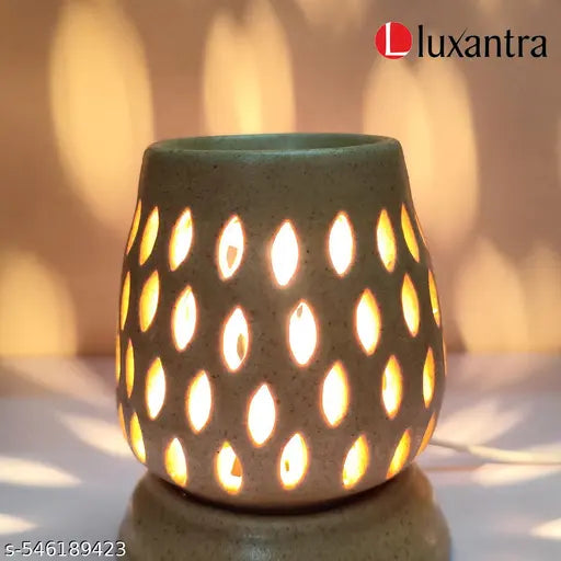 Luxantra Air Freshener Premium Ivory color Handcrafted Electric Ceramic Aroma Diffuser Oil Burner | Camphor/Aroma/Essential Oil Diffuser | New Scented Oil Diffusers