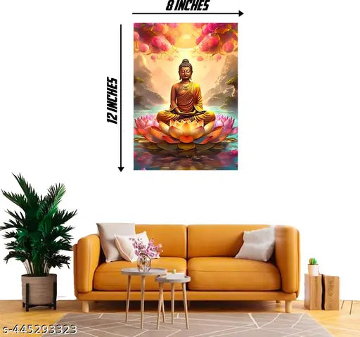 30 cm Buddha wall sticker - Buddha wall sticker for meditation Self Adhesive Sticker  (Pack of 1)