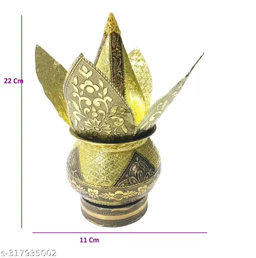 Meenakari Kalash Set For Home Decor For Pooja Kalash In Temple God Prayer And Also Wedding Pooja/Aluminum Meenakari Work Lota Kalash Set