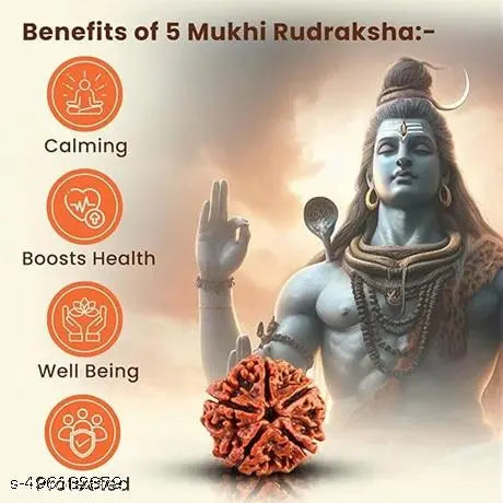 Ru Collection Presents  Trishul Damru Rudraksha Mala | Om Shiv Pendant Necklace for Men & Women | Hindu Spiritual Chain