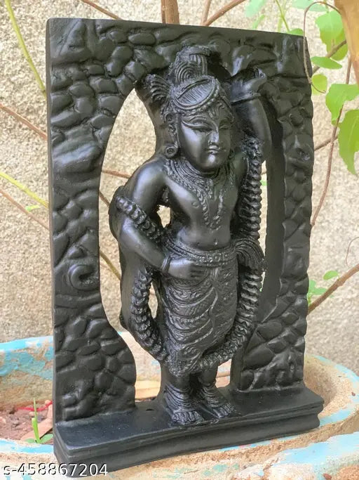 Murti Spandan Nathdwara Srinathji Girikandra   Darshan SWAROOP Lord Krishna Statue Sculpture for Home, Office, Bedroom, Living Room Size:-Height:-8 Inch & Lenghth 5.5 Inch Material:- Marble Dust