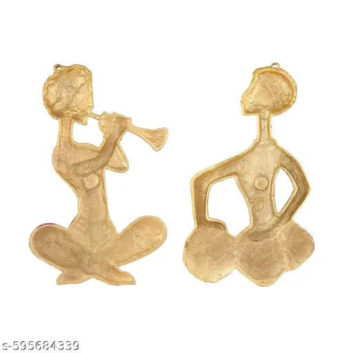 Metal Musical Man Set Multicolor for wall hanging Decor Your Home ,Office Walls,Rajasthani Musicians showpiece Figurines, Gift Article