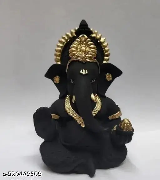 Ganesha Murti BlackGanesh Idol for Car Dashboard Small Ganesha Murti Ganpati Idol for Home Decor Puja Lord Ganesh Statue Gift for Office Desk Puja Room Figurine