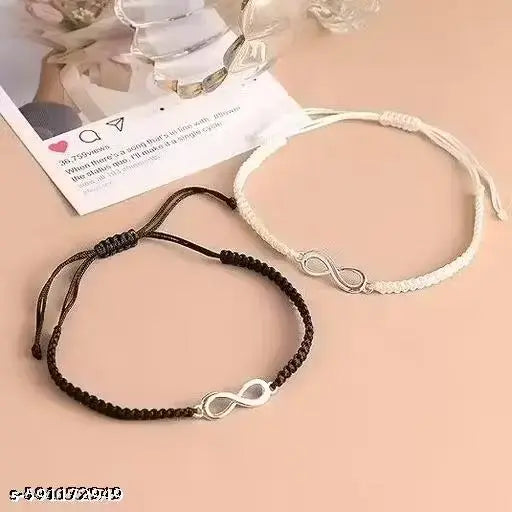 ISUBUCCI Couples Bracelets for Him and Her Matching Bracelet for Couples Infinity Bracelets Adjustable Matching Bracelets Gifts for Boyfriend and Girlfriend