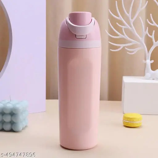 FreeSip Water Bottles Stainless Steel Water Bottle 1 Litre Steel Water Bottles for School, Office, Home, Gym 1000 ml BPA-Free Sports Water Bottle - Pink