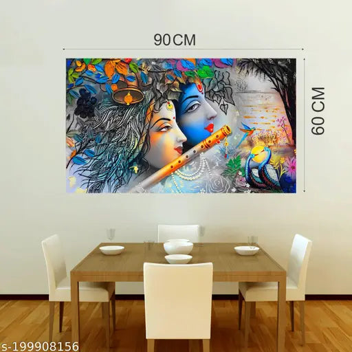 Radha Krishna Wall Painting wall poster for Home Decor 60 CM X 90 CM