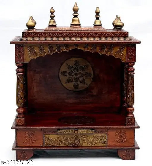 CRAFTSFORT (Mandir) Temple for Home Pooja, Arti- Religious Perfect for Home, Hand Made Handcrafted Solid Wood Home Temple