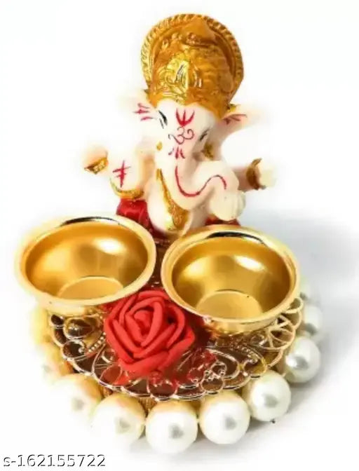Beautiful Ganpati Haldi Kumkum Set (Pack of 1)