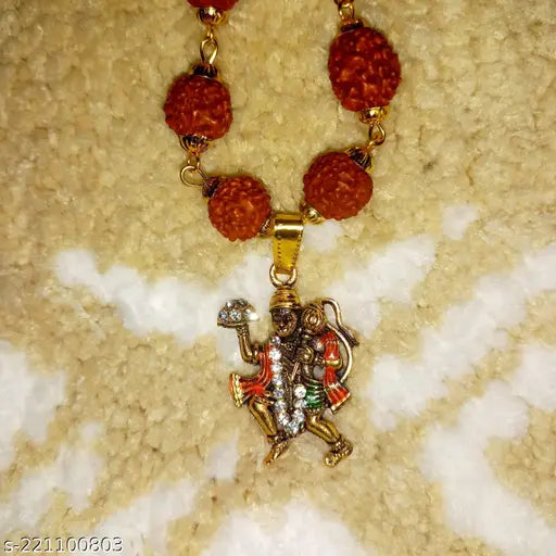 Rudraksha Mala with Hanuman Pendant - Empowering Jewelry for Strength, Protection, and Spiritual Connection | Rudraksha Mala | Hanuman pendant | transformative power | empowering jewelry |