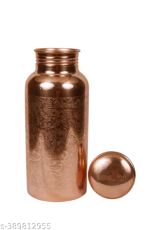 Ananya Inc Embossed Copper Bottle 500 ml