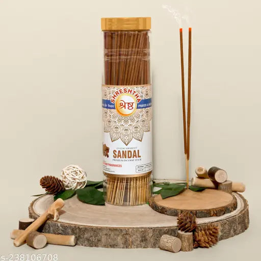 SHRESHTHA PREMIUM ROSE SANDAL MOGRA KASTURI INCENCE STICK AGARBATTI (4X100G) 400G
