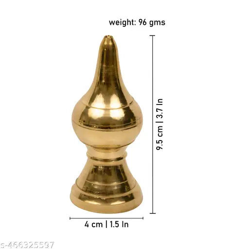 Putrika Traditional Handcrafted Brass Temple Top Kalash | Gopuram kalasam | Thazhikakkudam | Kumbham | Purnakumbha Pital Wood - Home Temple kalasam - Mugali Kalas