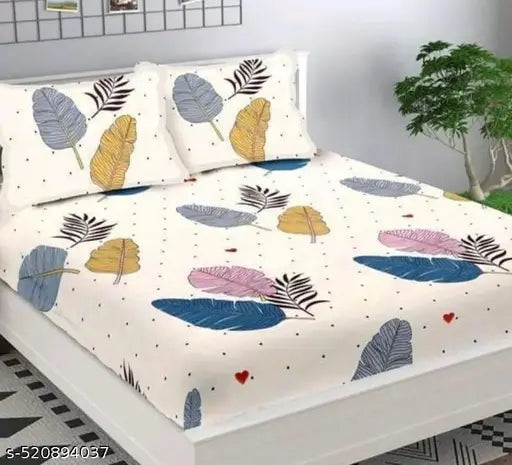 Shiv_enterprises special Cotton Double bedsheet set with 2 Matching pillow Covers