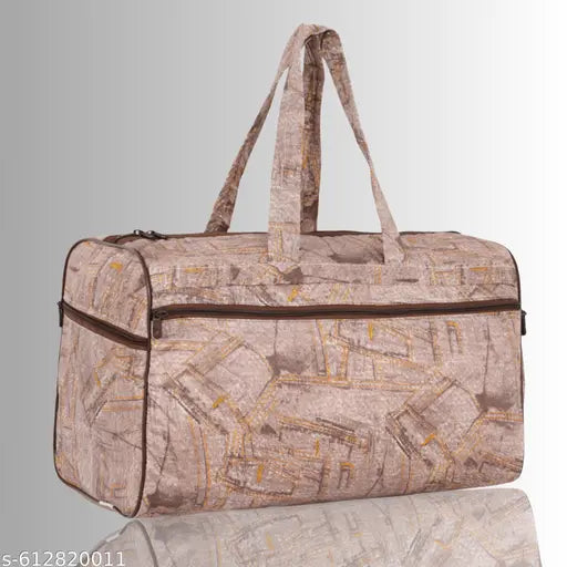 BLAZEHAVEN Unisex Lightweight Small Travel Luggage Bag with Side & Anti-Theft Pockets_Brown