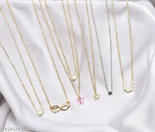 shimmering beautiful necklace combo for women and girls