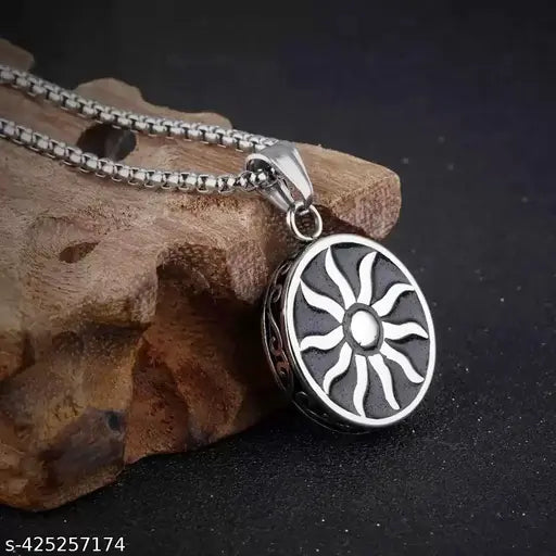 Men Chain | Powerful Sun Pendant Chain For Men | Boy Locket | Locket For Boys | Chain Locket For Him | Fashion Locket | Locket For Men
