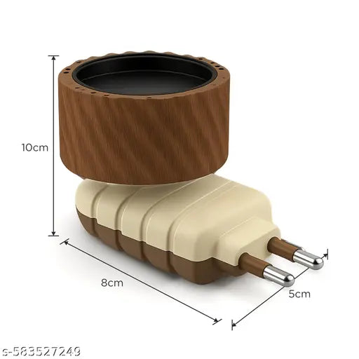 Wooden Electric Kapoor Dani for Pooja & Meditation – Plug-in Aroma Diffuser with LED Lightc| Aromatherapy & Pooja | Odor Eliminator & Air Purifier Pack of 3