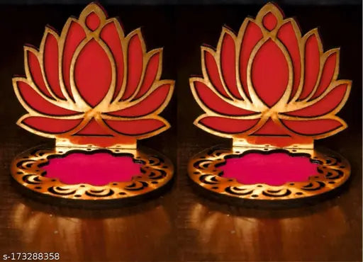 GiftZilla|Diya / Tealight Holder for Diwali, Diwali Home Decoration/Festive Décor|Set of 2