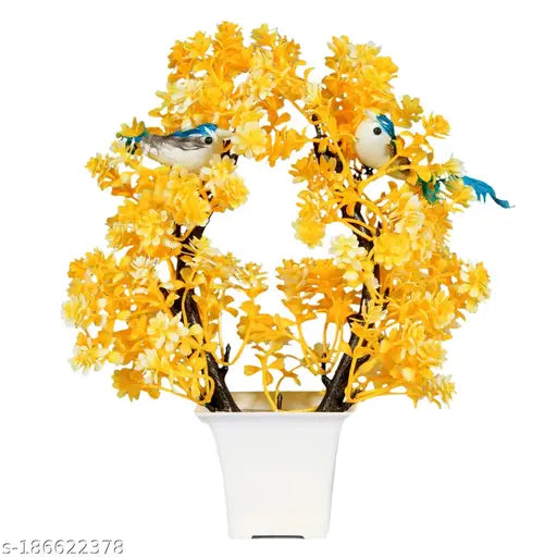 New Design Artificial Plants With Pot and BIRDS Artificial Plant, Flower and Shrubs for Home, Office, Table top Decorate