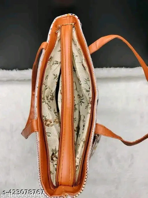 Trendy Women's Handcrafted Side Tote Bag and Handbag for Office and College