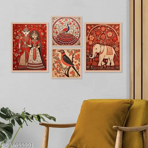 Traditional Madhubani Pichwai Wall Painting | Handcrafted Ethnic Art for Home Decor